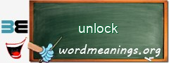 WordMeaning blackboard for unlock